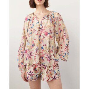 Chufy Ivy Silk Blouse Ava Floral Print Size Small